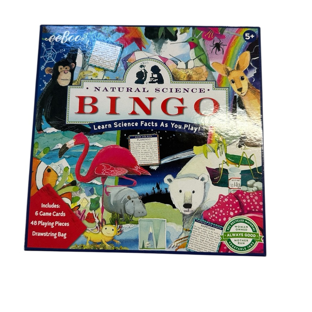 Eegoo Bingo Card Game Kids 5+ NWT